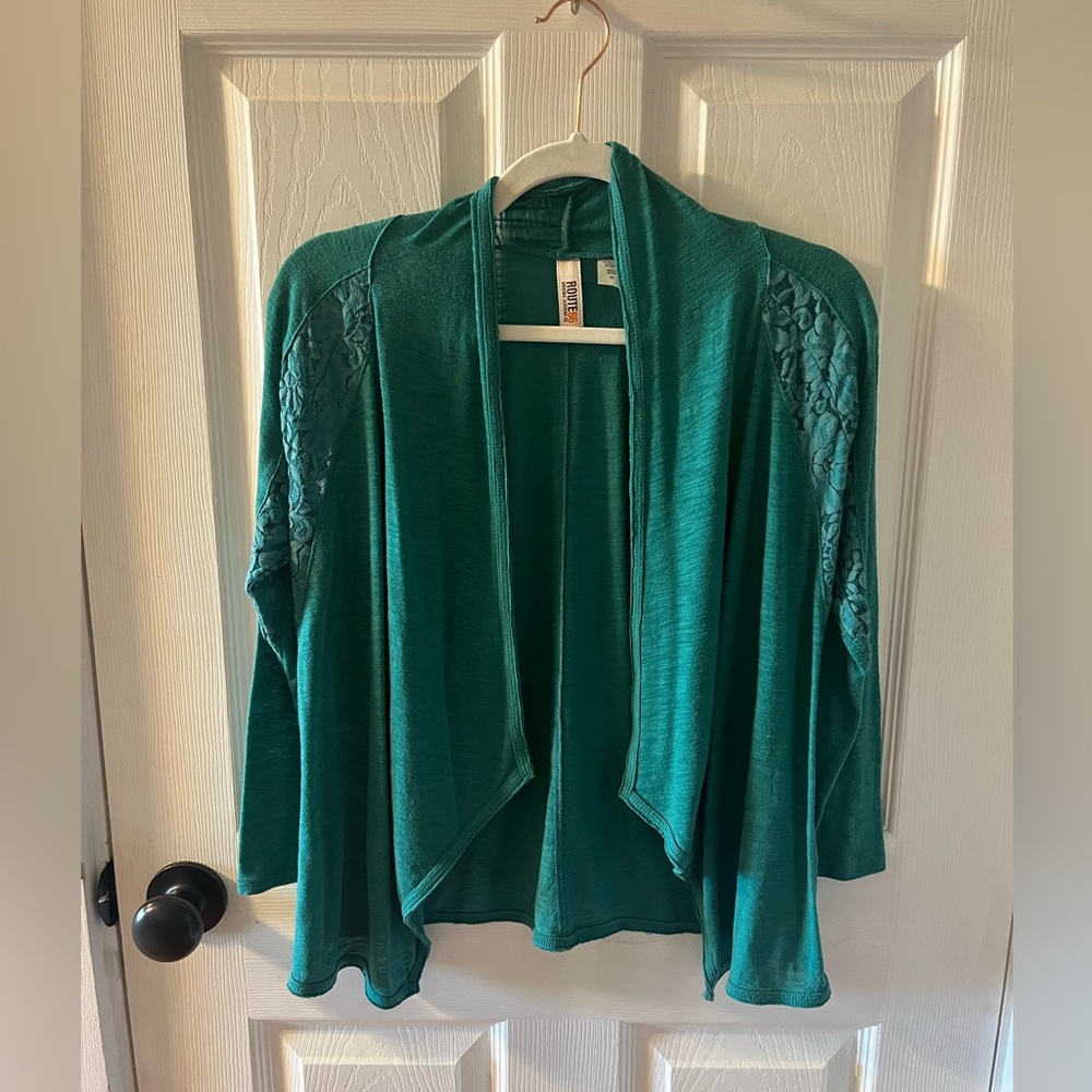 Cardigan with Lace Detail